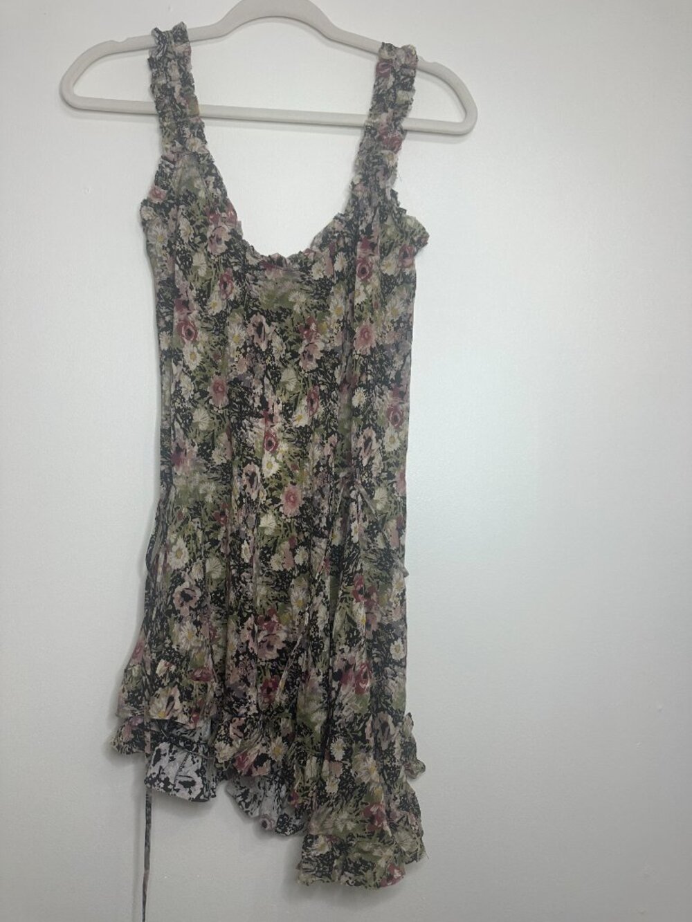 Kate Moss x ZARA Floral Silk Ruffle Mini Dress NWT Size Small - Picture 4 of 9